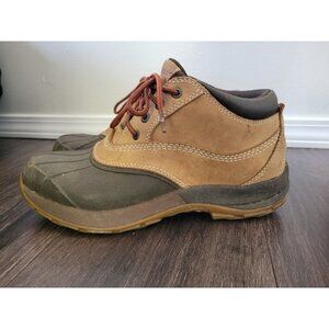L.L. Bean Mens Duck Boots Brown Leather Rubber Hiking Boots Size 8.5 Medium